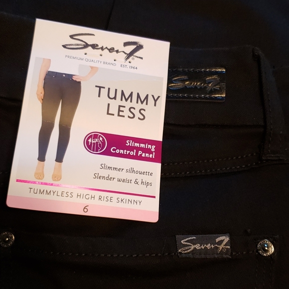 NWT Seven7 High Rise Skinny Black Tummyless - Picture 8 of 10
